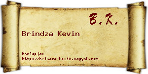 Brindza Kevin névjegykártya